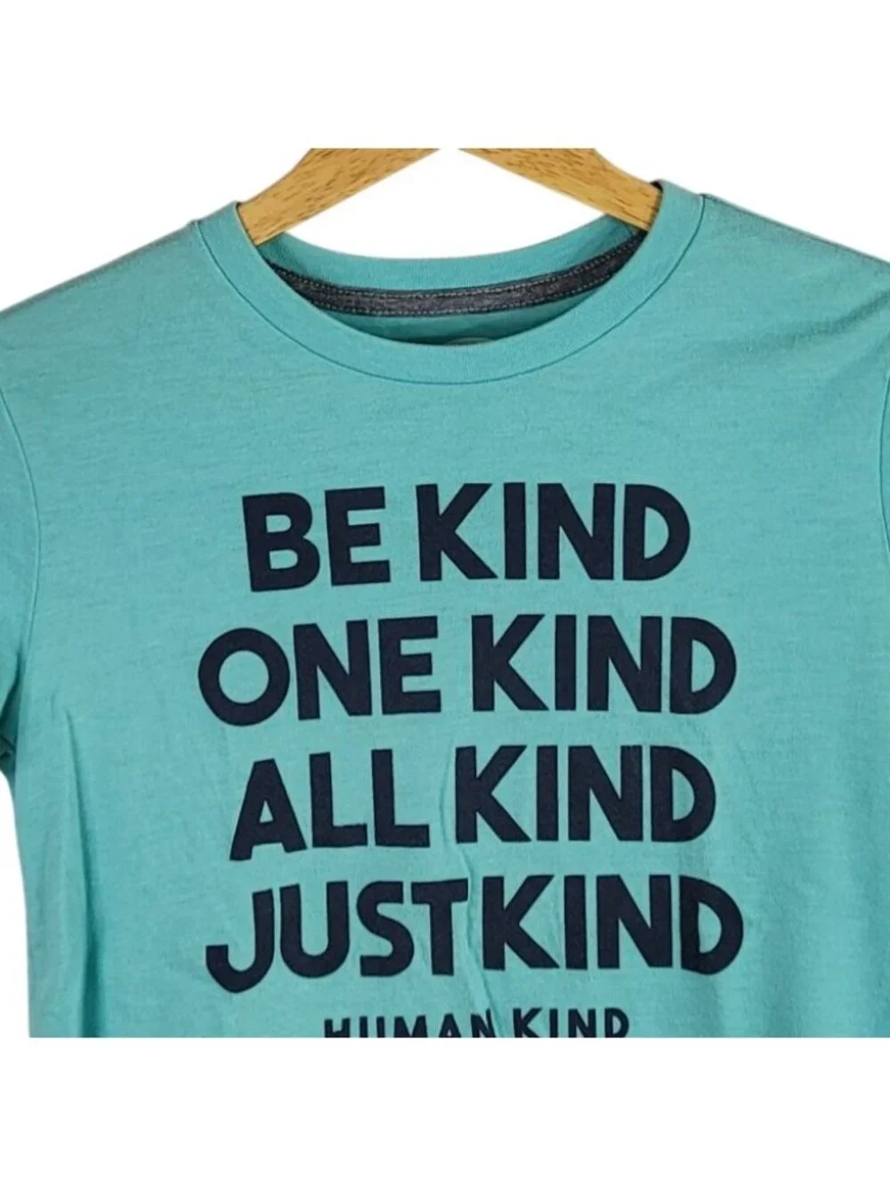 Old Navy Boys Be Kind T Shirt Blue Large One Kind Just Kind Human Short Sleeves